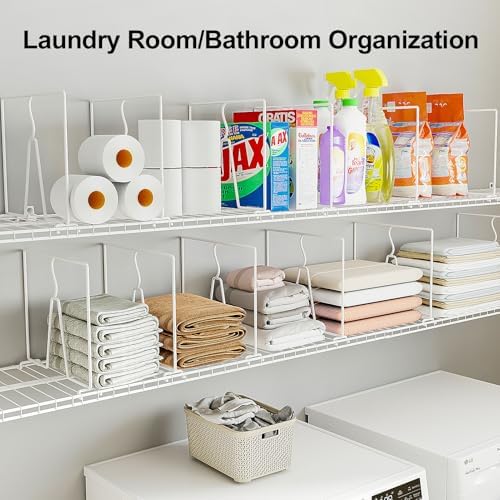 SortNStore Wire Shelf Dividers for Closet: Tall 10.6in x Deep 12in, 16 Pack - Image 7