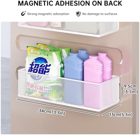 Magnetic Shelf for Washing Machine, White, 13.39''L*5.12''W*3.74''H - Image 3