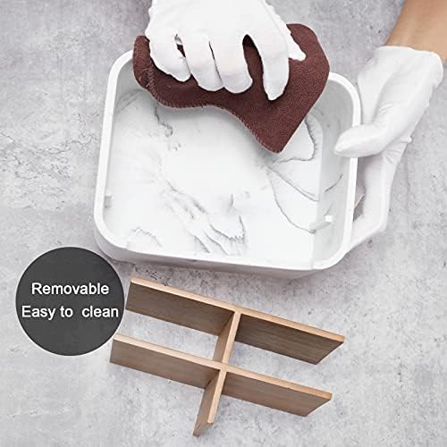 2 Pack Remote Control Holders, Desk Organizers with Dividers,White - Image 4