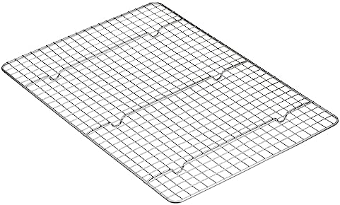 Amazon Basics Ceramic Nonstick Baking Sheet & Cooling Rack Set, Dishwasher Safe, Oven Safe, Half Sheet Size, Gray, 1-Pack - Image 4