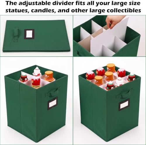 2 Packs Christmas Nutcracker Storage Box 16 Inch Hold 9 Nutcrackers Figurine Collectible with Dividers for Holiday Decor Carolers Santa Figure Nut Cracker Ornaments - Image 4
