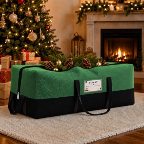 Christmas Tree Storage Bag, Fits 10-12 Ft Artificial Trees, Green - Image 3