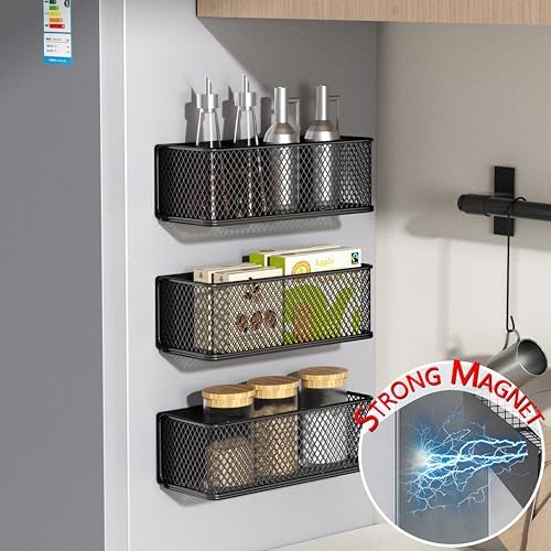Magnetic Shelf Fridge Basket Bin for Whiteboard Washer Dryer Locker Cabinet - Image 2