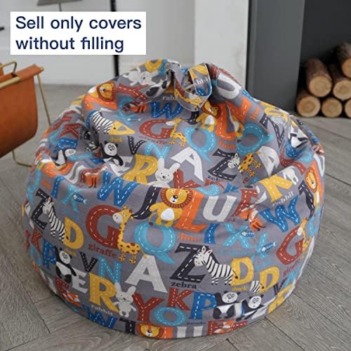 YuppieLife Stuffed Animal Storage Bean Bag Cover, 38" Velvet Toy Organizer - Image 2