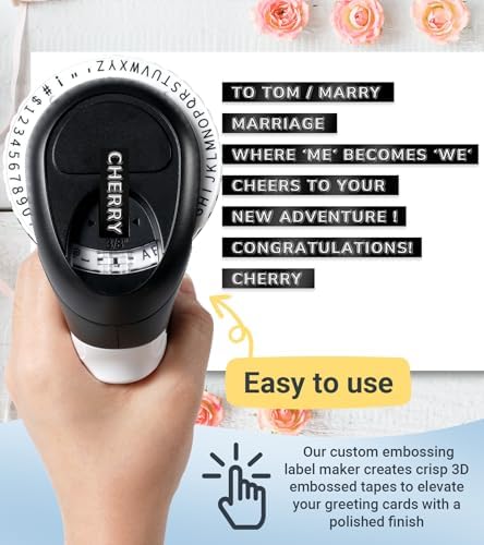 Embossing Label Maker, Vintage Embossed Label Maker Machine with Tapes 9mm - Image 3