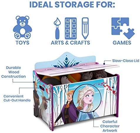 Delta Children Deluxe Toy Box, Disney Frozen II - Image 4
