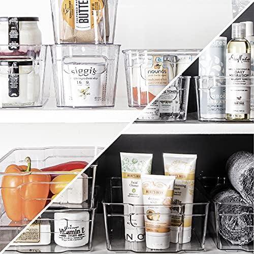 BINO | Stackable Storage Bins, X-Large - 8 Pack | THE STACKER COLLECTION | Clear Plastic Storage Bins | Organization Containers for Pantry & Fridge | Multi-Use Organizer Bin | BPA-Free - Image 5
