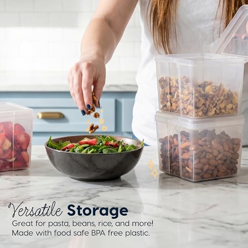 IRIS USA Food Storage Containers Set, 3.9 Qt - 4 Pack, Food Grade Plastic - Image 5