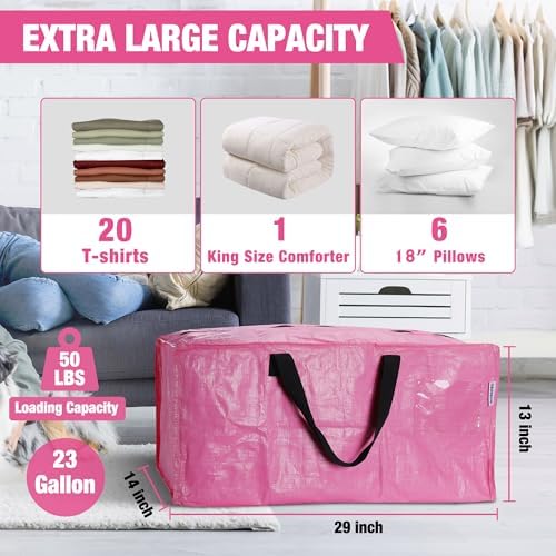 WORKPRO 6 Pack Extra Large Moving Bags with Backpack Straps & Handles - Image 3