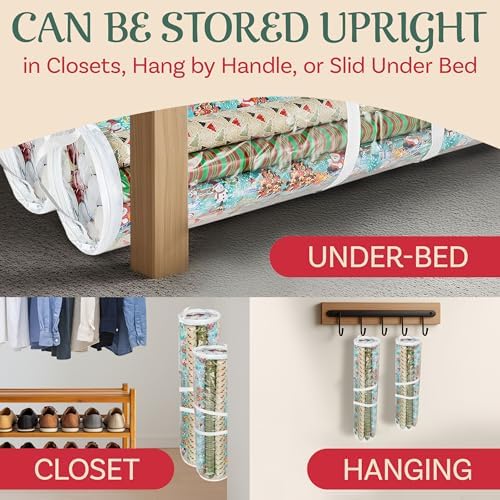 Elf Stor Wrapping Paper Storage Bags, Clear, Set of 2, 9” x 40.5” - Image 7