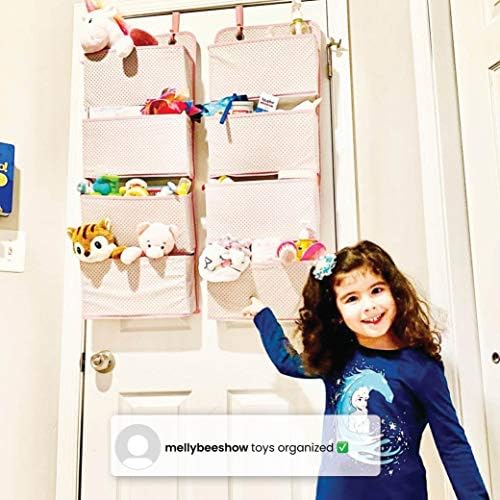 Delta Children 4 Pocket Over The Door Hanging Organizer - 2 Pack, Easy Storage/Organization Solution - Versatile and Accessible in Any Room in the House, Pink - Image 5