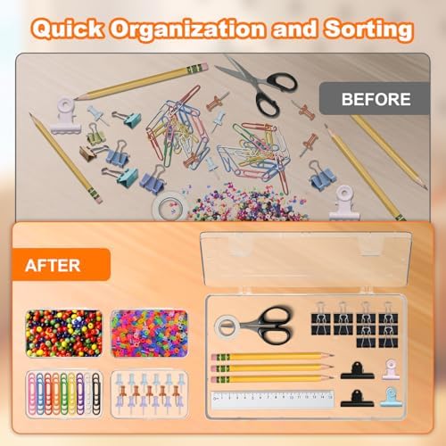 24 Pcs Bead Organizer Box, Clear Plastic Bead Storage Containers - Image 4