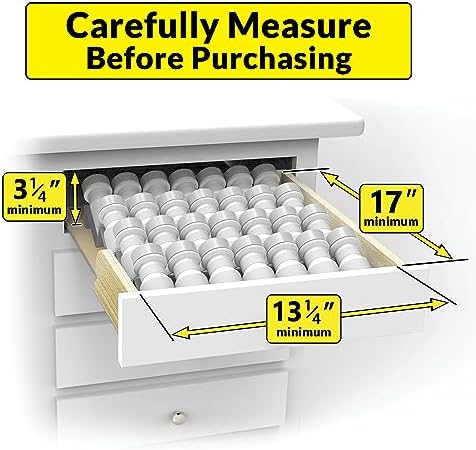 LYNK PROFESSIONAL® Spice Drawer Organizer - Heavy Gauge Steel 4 Tier Rack - Drawer Insert Tray for Jars, Herbs and Seasoning - Kitchen Cabinet Storage - Silver Metallic, Large - Image 5