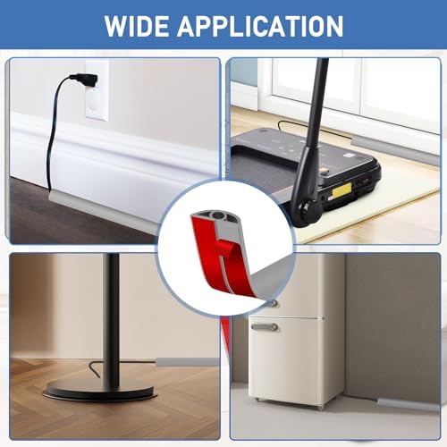 LSGCQ Floor Cord Cover Self Adhesive Cord Hider Floor Cable Management - Image 6