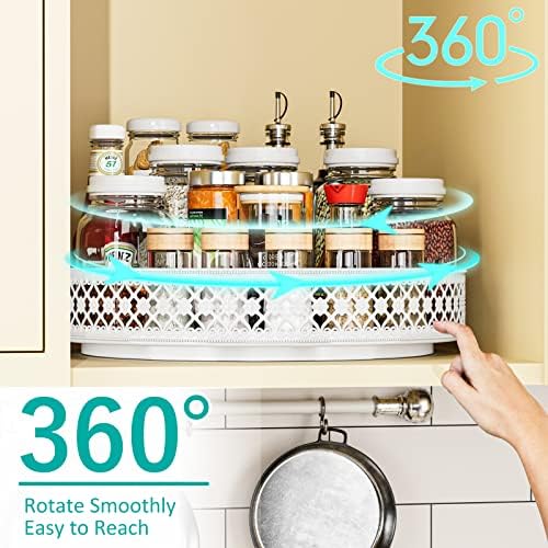 11 inch Lazy Susan Turntable - Metal Spice Organizer for Cabinet Table Top - Image 2