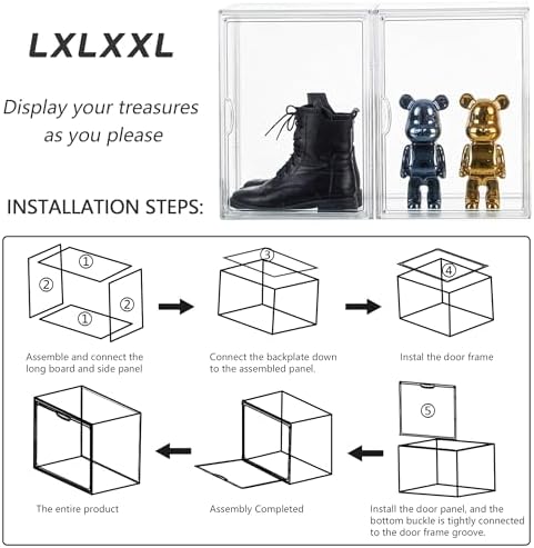 LXLXXL Clear Acrylic Display Case, Stackable Plastic Storage Bins, X-Large - Image 6