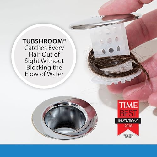 TubShroom Bathtub Drain Protector and Hair Catcher - 2 Pack, Chrome - Fits 1.5" - 1.75" Bathtub and Shower Drains - Image 6