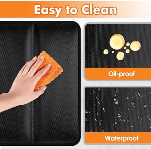 Heat Resistant Mats for Countertop/Air Fryer, 35.4×15.4 in, Black - Image 4