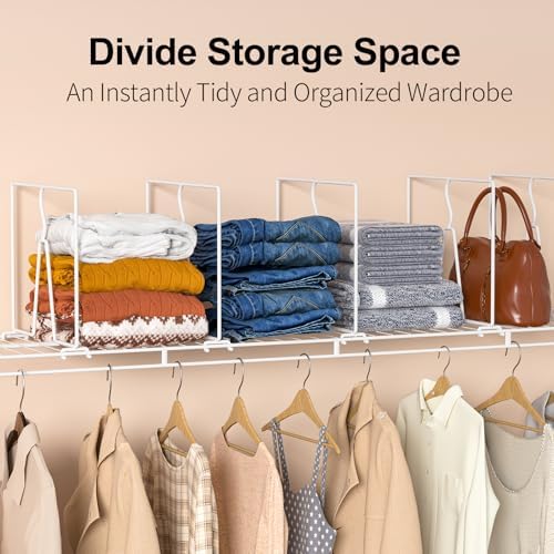 Wire Shelf Dividers for Closet: Tall 10.6in x Deep 12in, 16 Pack - Image 3