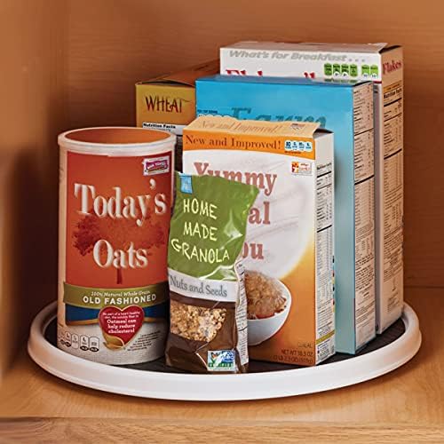 Copco 18 Inch Lazy Susan Turntable Organizer - Nonslip Rotating Cabinet Organizer for Kitchen Pantry, Under Sink, Countertop Storage, Rimmed Edge, Wipe Clean - Image 5