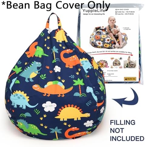 YuppieLife Stuffed Animal Storage Bean Bag Cover, 38" Velvet Toy Organizer - Image 2