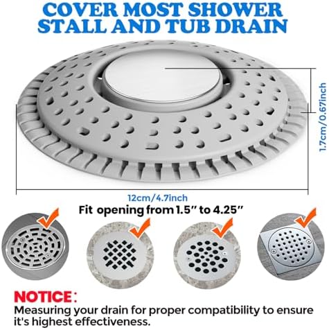 Zaa Shower Drain Hair Catcher Silicone Flat Floor Strainer Protector - Image 6