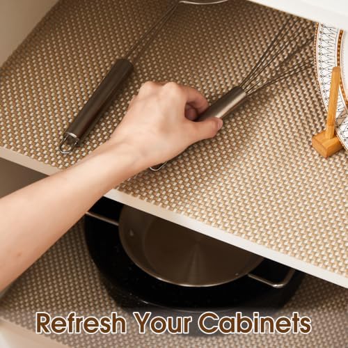 Shelf Liner for Kitchen Cabinets and Drawers, Beige, 24" x 120" - Image 3