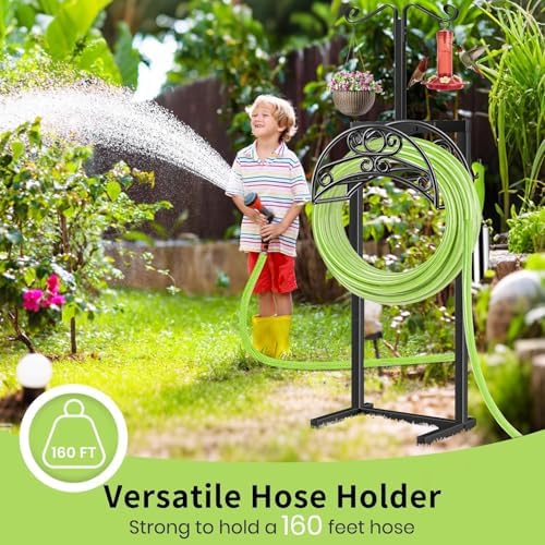 TomCare Garden Hose Holder, 4 Spikes Water Hose Hanger for 160FT Hose - Image 6