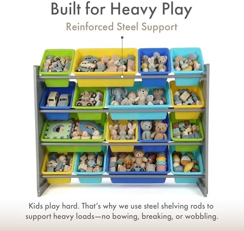 Humble Crew Kids Toy Organizer with 16 Bins, 4 Tier Storage for Playroom - Image 5