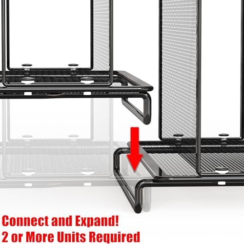 Simple Houseware Expandable 5 Section Upright File Sorter Organizer, Black - Image 3