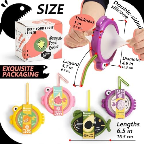 Silicone Food Storage Containers, 4Pcs Avocado Saver Produce Holder - Image 4