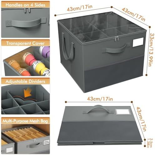 Large Reinforced Shoe Organizer for Closet with Adjustable Dividers, Gray - Image 5