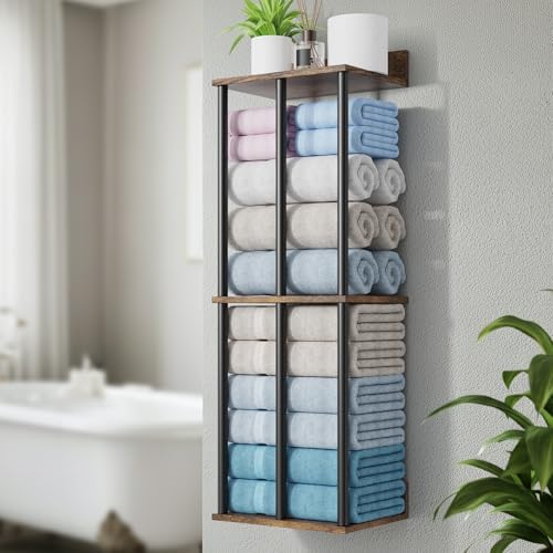 Towel Racks for Bathroom Wall Mounted, Upgraded Bathroom Towel Holder by HamsterHouse