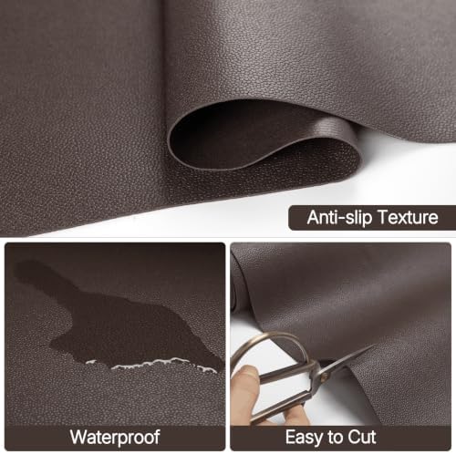 WochiTV Shelf Liner for Cabinets, Drawer Non Adhesive Non Slip Foam Mat for Kitchen, Pantry, Bathroom, Cupboard, Garage, Closet, Shelves, Drawer, Tool Box, Brown 11.8 x 59 inches - Image 6