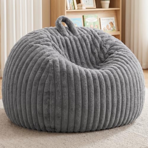 Bean Bag Cover No Filler Stuffed Animal Storage Bean Bag Chair Cover by AZHCHKE