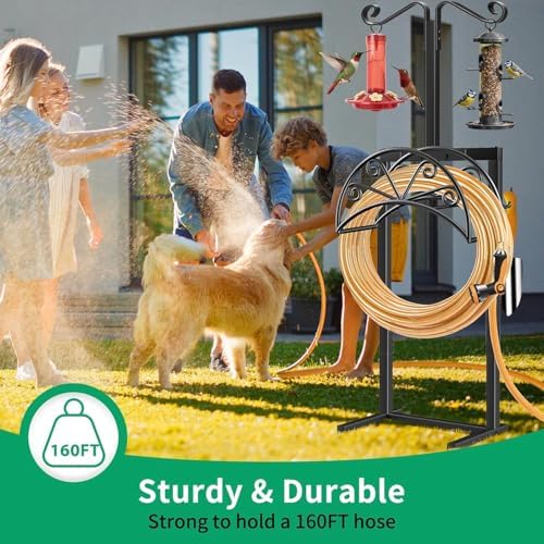 TomCare Garden Hose Holder, Heavy Duty Stand for 160FT Hose with 4 Spikes - Image 7