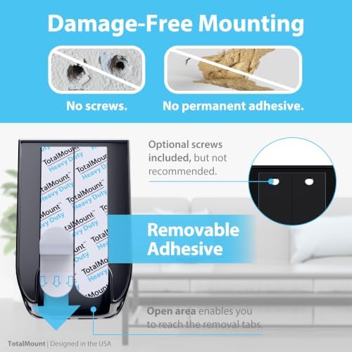 TotalMount Drop-Free Remote Holders – Removable Adhesive – Black (2 Pack) - Image 4