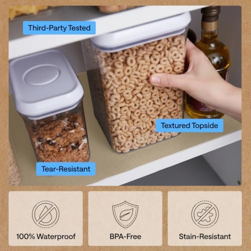 GORILLA GRIP Shelf Liner, Kitchen Drawer Protector, 12x240 Beige - Image 5