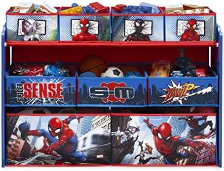 Marvel Spider-Man Deluxe 9 Bin Design and Store Toy Organizer by Delta Children, Greenguard Gold Certified - Image 6