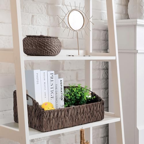 Pantry Baskets Organization, Wicker Basket for Shelf Black - Image 5