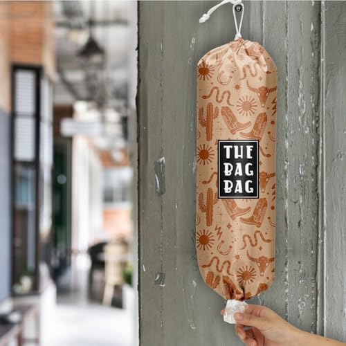 Western Gifts Plastic Bag Holder - Cow Print Grocery Bag Organizer For Kitchen Storage And Home Decor - Image 6