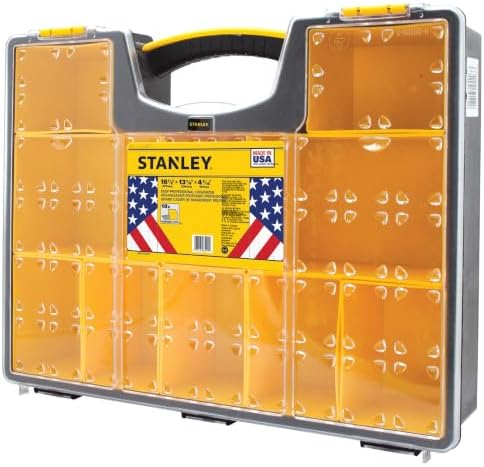 STANLEY Deep Pro Small Parts Organizer, 10 Compartments (STST14710) by STANLEY