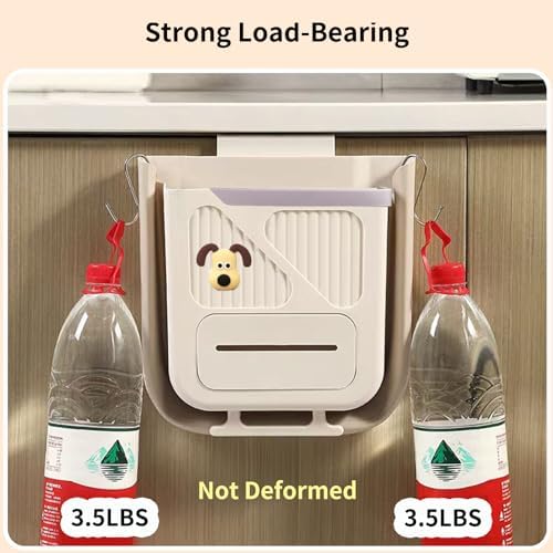 Hanging Trash Can for Kitchen Cabinet Door,2.64 Gallon Collapsible Trash Can,Made of Premium TPR and PP,Ideal for Kitchen and Bathroom, or as A Rv Trash Can and Camping Trash Can - Image 5
