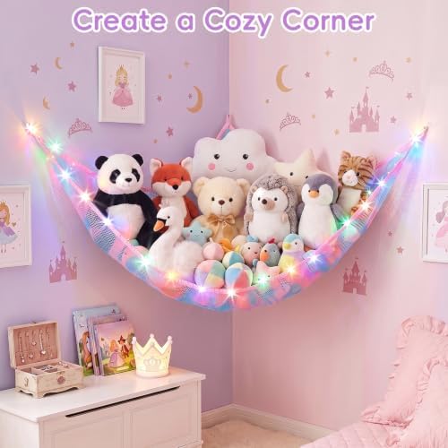 Stuffed Animals Hammock with Remote Control Toy Net Room Decor Storage - Image 2