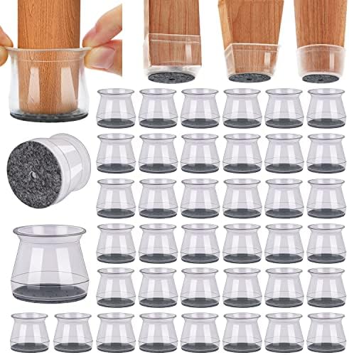 BUMACO 40Pcs Chair Leg Floor Protectors for Hardwood Floors Anti-Scratch by BUMACO