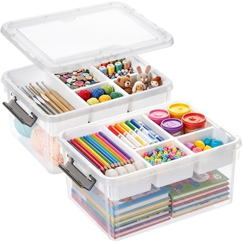 17 Qt Craft Storage Organizer, Craft Organizers and Storage Box by Bienvoun