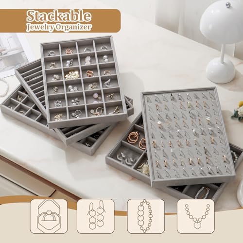 Large Velvet Jewelry Tray Display Drawer Inserts 2 Pack - Image 6