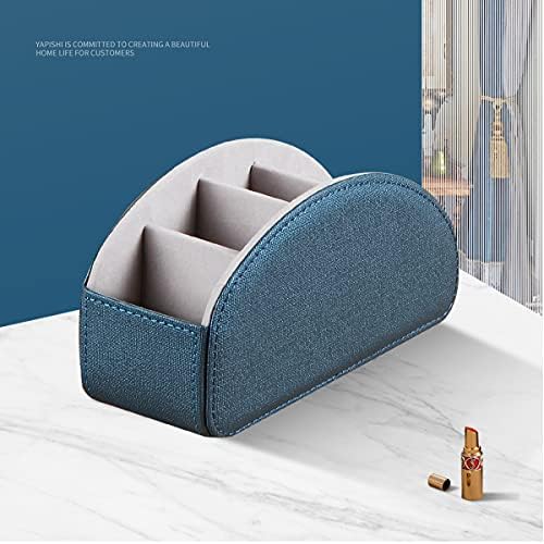 Remote Control Holder Leather TV Remote Caddy for Table, 5 Compartments Nightstand Organizer for Bedroom Accessories/Bedside Remotes/Media Controllers/Office Supplies, Decorations for Living Room - Image 4