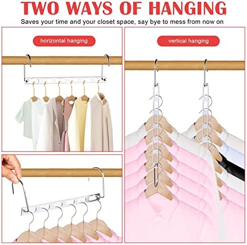 12 Pack Space Saving Hangers for Clothes: Collapsible Metal Hanger - Image 3