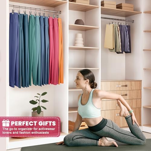 50 Pack Pants Hangers with Clips,Legging & Jean Hangers for Closet Hanging - Image 2